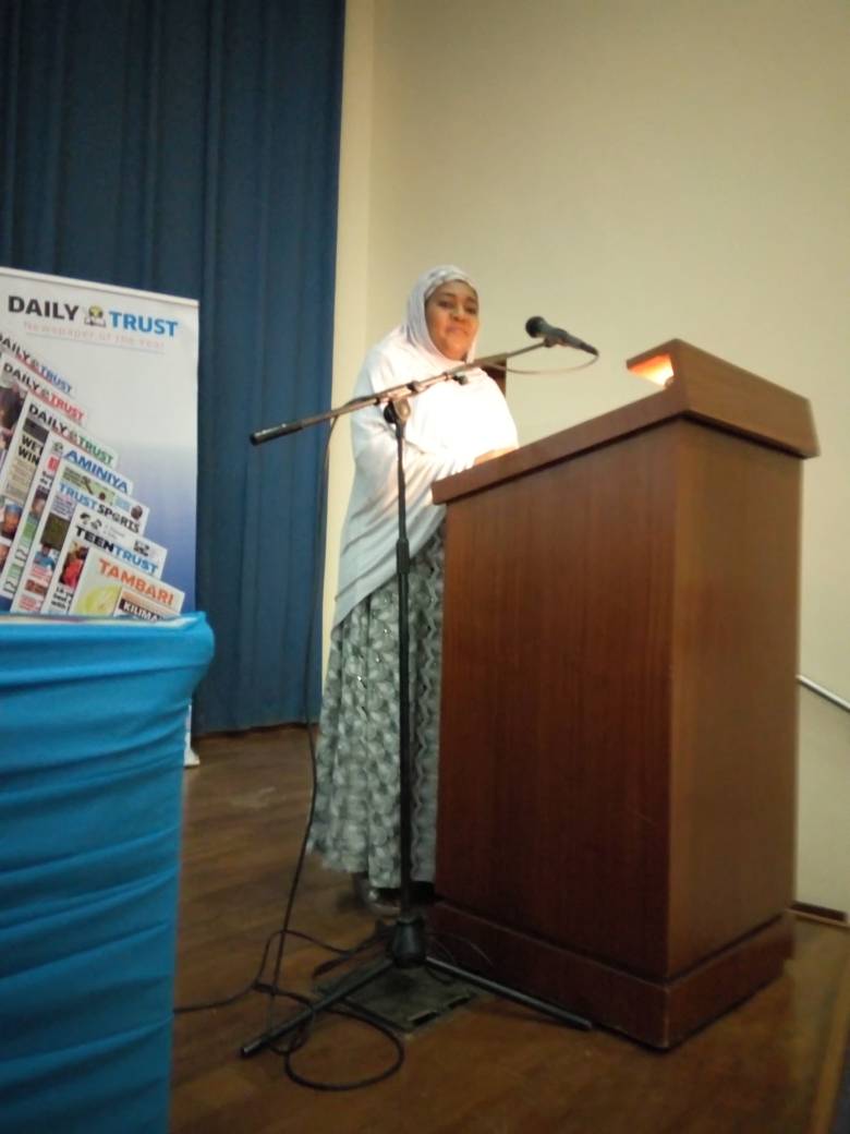 The president presents a women entrepreneurs' cluster development initiative; one of the association of northern women entrepreneurs' program.