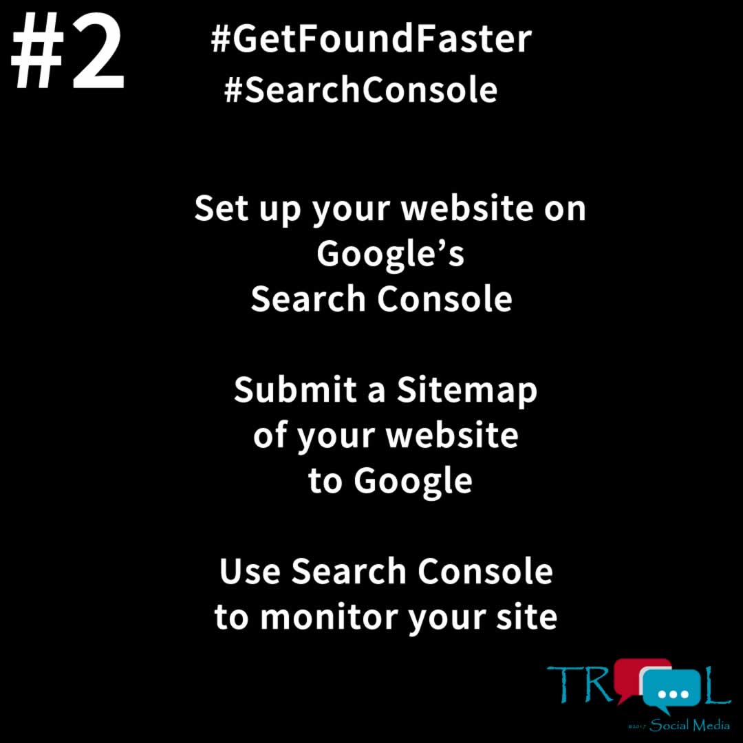 troolsocial's tweet photo. #2 Small Biz tweaks to #GetFoundFaster #UseSearchConsole @AnneMcDevittPro https://t.co/5pJsiY8ib5