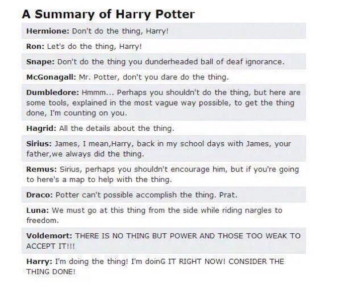 HPotterUniverse's tweet image. A summary of Harry Potter.