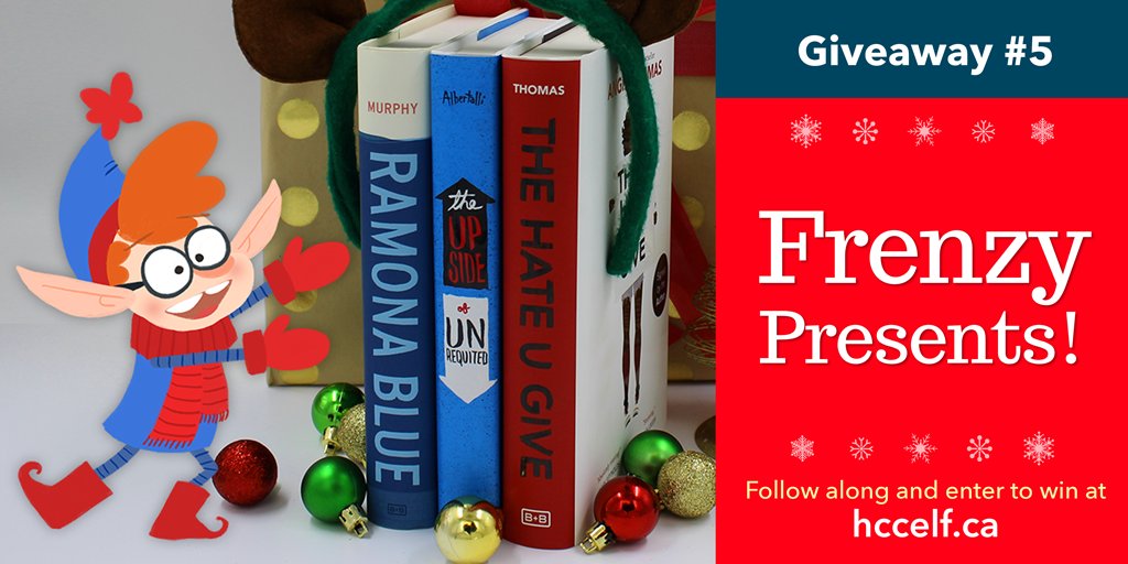 frenzybooks's tweet photo. #FrenzyPresents Colin the #HCCElf!! RT &amp; FOLLOW to enter to win these three incredible books from @andimjulie, @beckyalbertalli, and @angiecthomas! 😍 😍 😍  https://t.co/FPYFBkyL0p https://t.co/Rj0ZnP7Db7