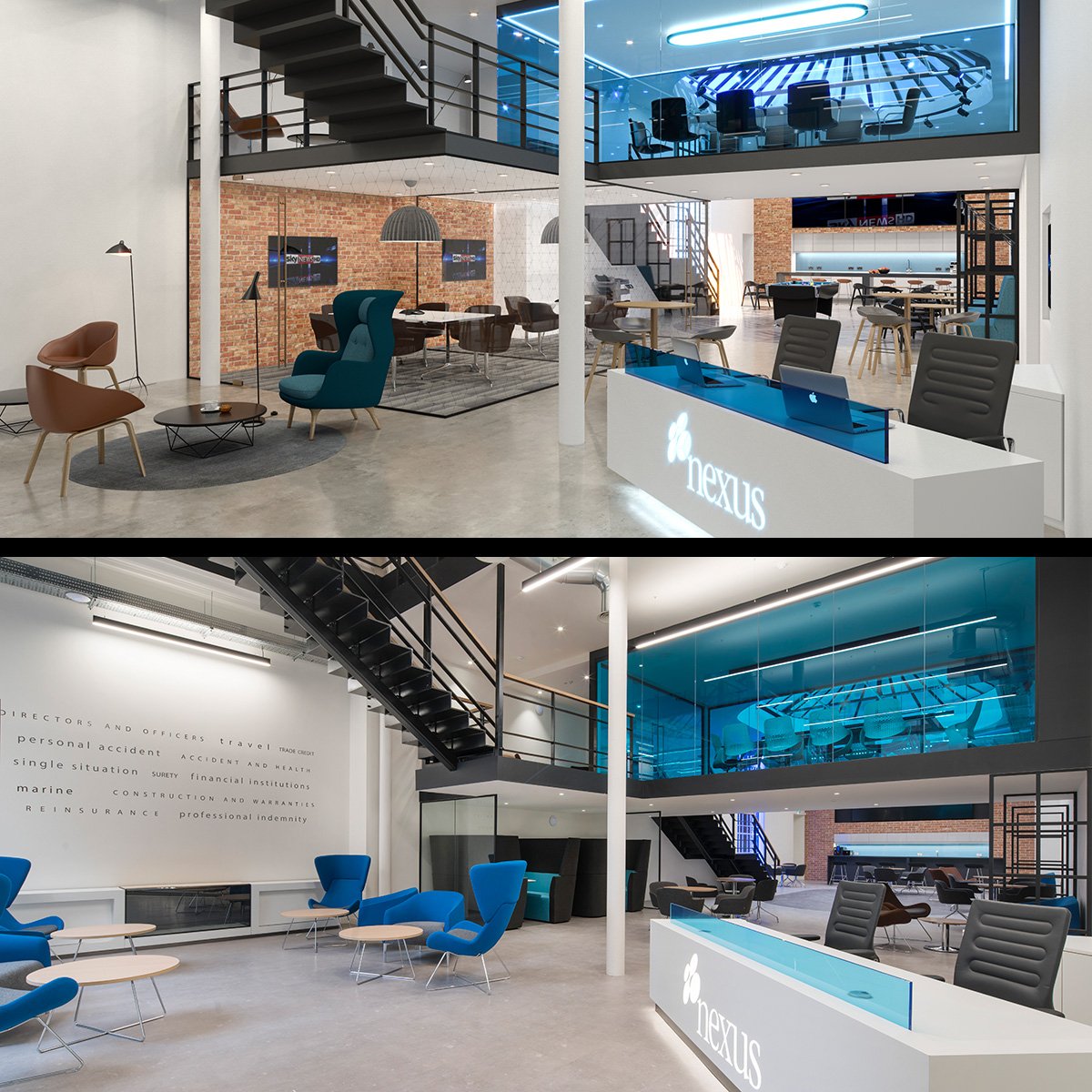 First phase design and fit out complete for <a href="/NUnderwriting/">Novus Underwriting</a> on Leadenhall Street. Spot the difference... which half of our image is the visual &amp; which half is the finished version? #top #bottom