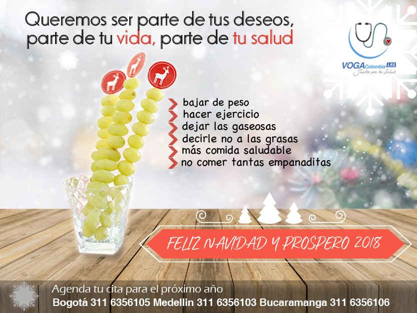 VogaIps's tweet photo. Queremos ser parte de tí esta navidad 
invitando a que agendes tu cita 
para que recibas el 2018 con las mejores energías y un ritmo saludable 
Te deseamos una feliz navidad y prospero año nuevo
https://t.co/Ayqcck1DAx
https://t.co/mpkvnJhlA6
https://t.co/pyunWvKpmD https://t.co/cpkpumyKEM