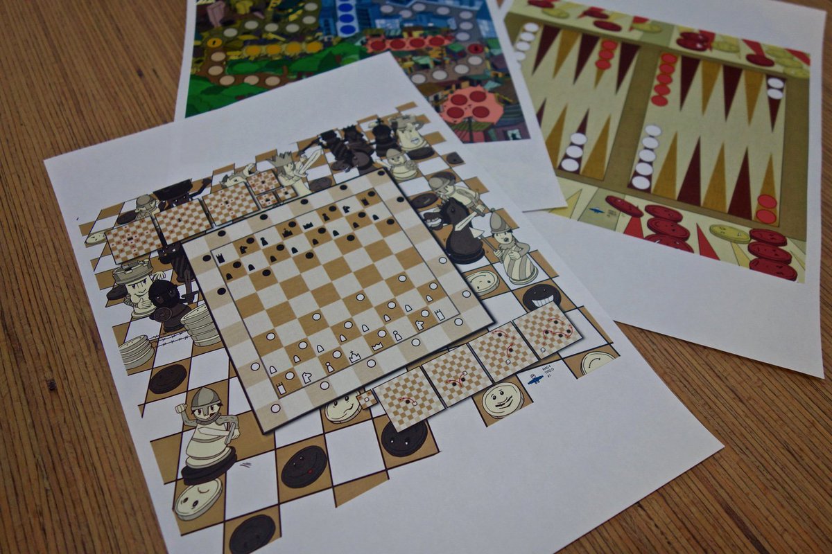 Brand new board games for the <a href="/mobileschool/">Mobile School</a>! Ready to be tested out on the Kenyan streets <a href="/ChildRKenya/">ChildRescueKenya</a> @gijsvanhee