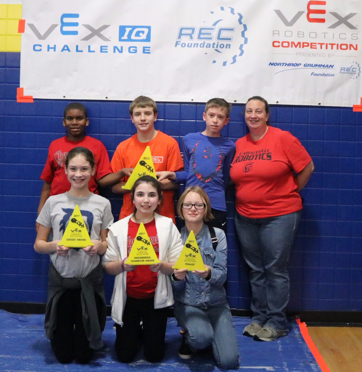 CvilleSupe's tweet photo. @OaklandSchools Thank you for providing CMS students the opportunity to compete in the VEX Robotics M. S. Tournament! We are proud of our Co-Championship Team!! #CSD_AllMeansAll #TrojanPride #RoboticsIsCool @cmstrojanpride https://t.co/nv8yxXVj0R