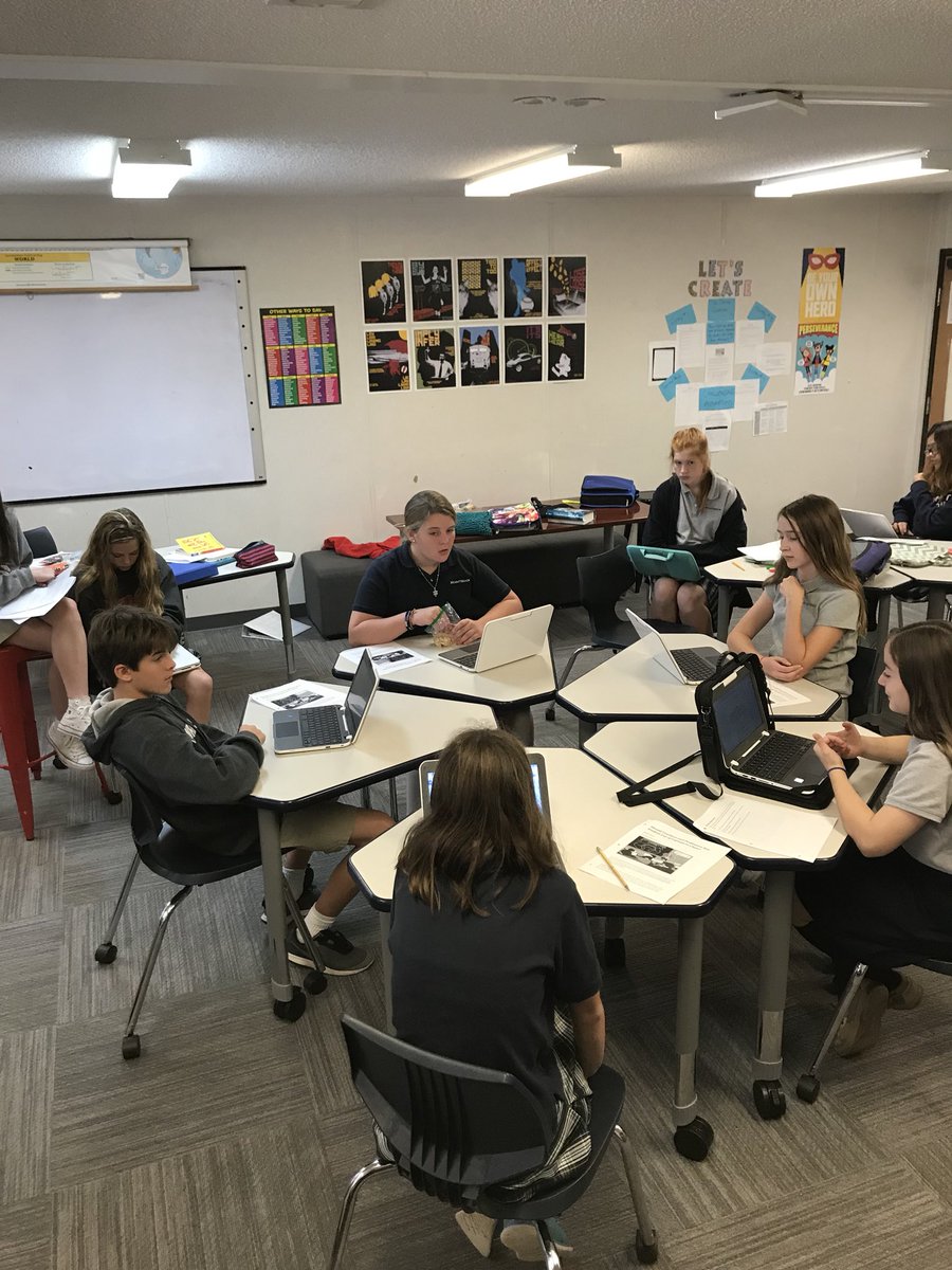 mrspisacreta11's tweet photo. Fishbowl discussion: Should teachers and professors ban student use of laptops in class? #challengingassumptions #solutionseeker #MVMindsets #MVmiddle https://t.co/vh21utbpTc