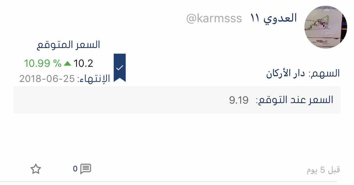 TickerWalk's tweet photo. توقعات محللين حققت الهدف من خلال تطبيق @TickerWalk ، سجل توقعاتك ووثق أداءك في #تاسي #سوق_الأسهم_السعودي #سوق_الاسهم #الاسهم #تداول https://t.co/U0nF6pFXTw
