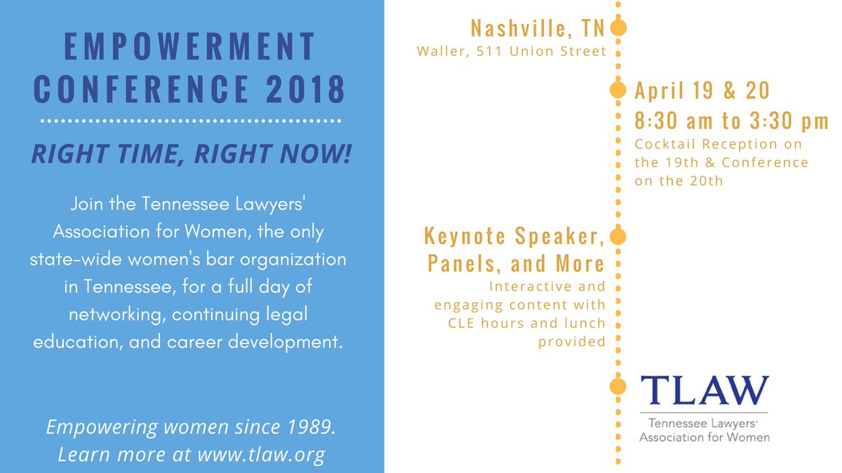 TLAWorg's tweet image. TLAW's Empowerment Conference 2018: Right Time, Right Now! is on our calendar! Is it on yours? 📅 #joinTLAW