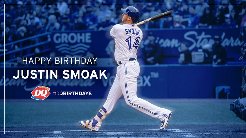  Just-in time to celebrate! to join us & in wishing All-Star Justin Smoak a happy birthday! 