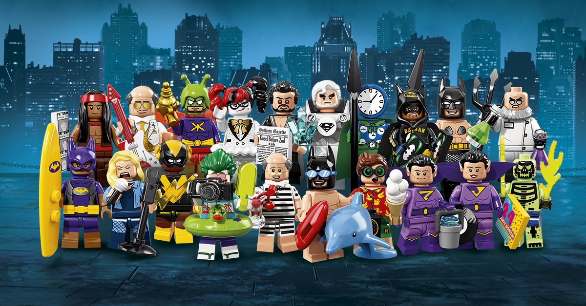 LEGO_Group's tweet photo. The only thing better than Lobster Thermidor?🍴The new The LEGO Batman Movie Minifigure Series 2 arriving in January. 🦇😍@legobatmanmovie #LEGOMinifigures #71020 https://t.co/wcOuonQwDa