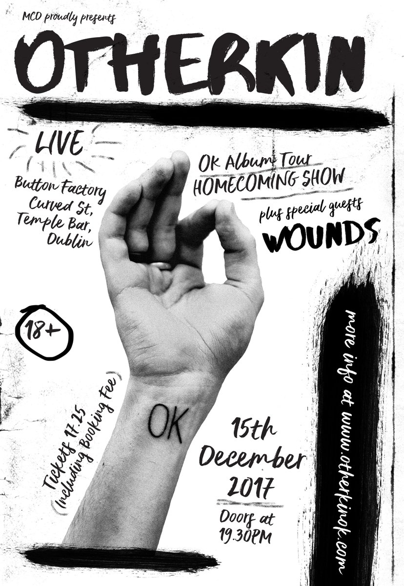 OTHERKIN are coming home to The Button Factory :: Dec 15th
Special guest: WOUNDS <a href="/woundsband/">WOUNDS</a> 
→ Tickets at: bit.ly/2AZOkbl
<a href="/OtherkinOK/">OTHERKIN</a> @ButtonFactoryv