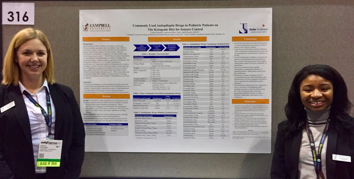 Ashley Holombo and Jazzmine Willis represent #CampbellCPHS at #ASHP17