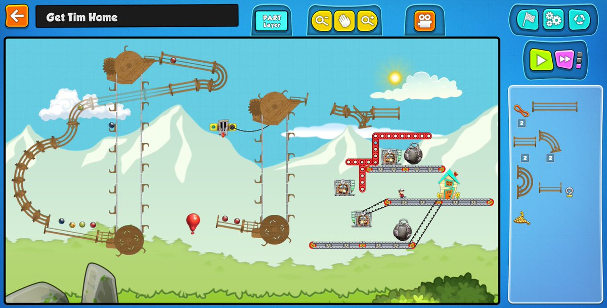 TopMdw's tweet photo. Slowly creating new puzzles for the next release of Contraption Maker. One by one. #GameDev #Steam #ContraptionMaker https://t.co/cjiZwIGfav