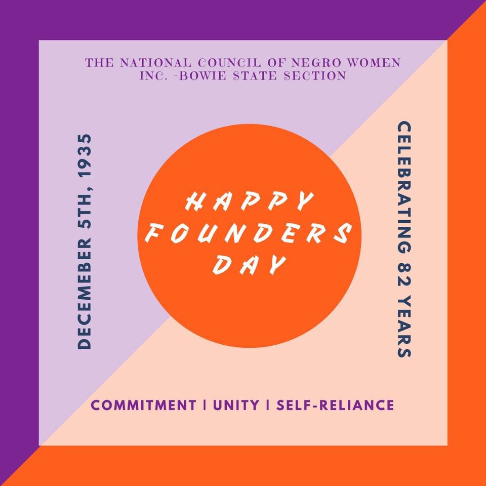 Today The National Council of Negro Women Inc celebrates 82 yrs of service!Since 1935 our org  has lead, developed &amp; advocated for AA women We thank our founder Dr. Mary McLeod Bethune and wish all our sisters a Happy Founders Day 💜 #BSU #NCNW #MaryTaughtUs #1935 #iLoveMyNCNW