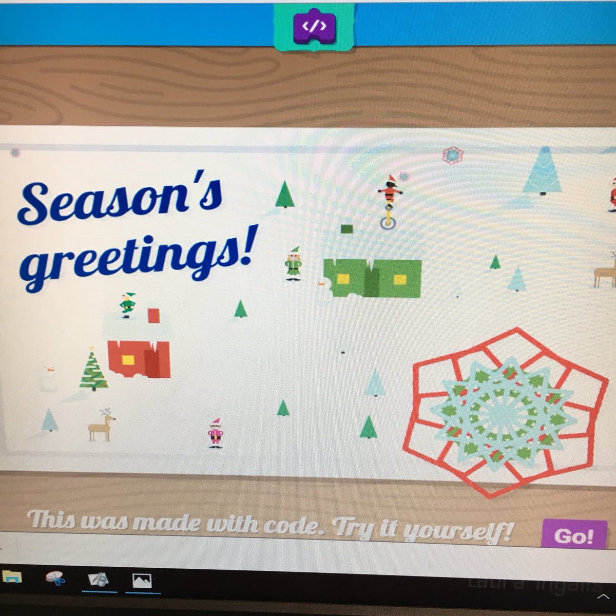 LIW_5thGrade's tweet image. Check out our designs #codeasnowflake #hourofcode @GoogleForEdu