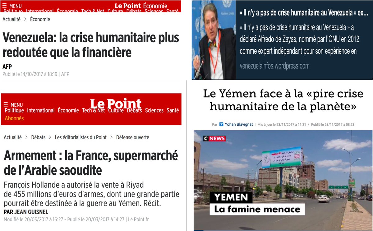 TwIttNTIN's tweet photo. Nous avons choisi de parler du Venezuela disait @LeaSalame lors de @LEPolitique... En effet, ils ont choisi de désinformer & manipuler !
La France est responsable de l'une des pires crises humanitaires en adoubant l'Arabie Saoudite qui commet un génocide au #Yemen !
#Abjectes 😡 https://t.co/vUakqdwE0T