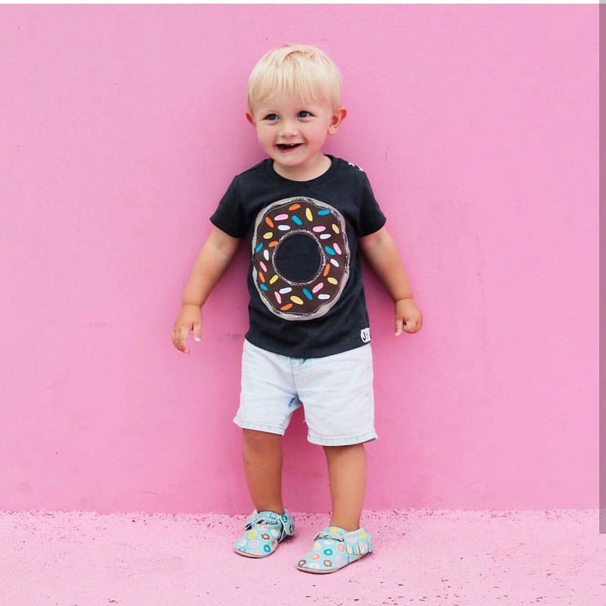 ShowroomALaMode's tweet photo. Craving a donut? 🍩🍩🍩 @jlaladesigns tees make the world smile 😊💗 call the showroom for a line sheet and a link to our Brandboom. https://t.co/x066BsjMck