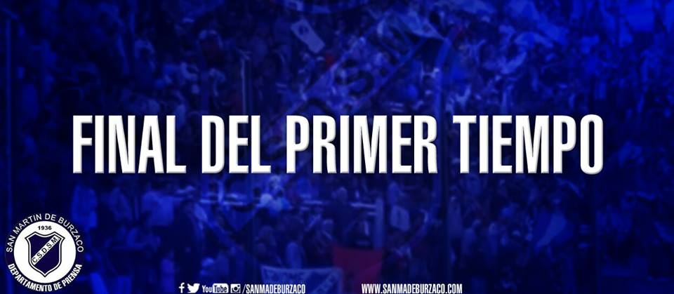 FINAL DEL PRIMER TIEMPO
<a href="/ItuzaingoPrensa/">Club Atlético Ituzaingó</a> 1 (44' Damian Anriquez)
#SanMartin 2 (27' Contreras, 43' G. David)