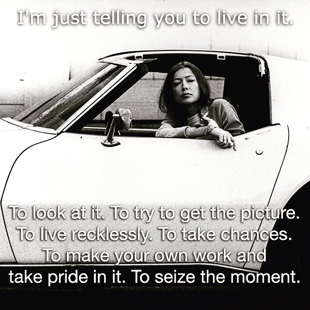 Happy birthday, Joan Didion.      