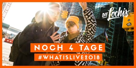 #WHATISLIVE2018?! 😵
noch 4 Tage - 9.12. - seid gespannt 😳 😏