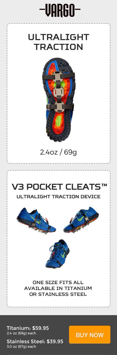 VargoOutdoors's tweet photo. NEW! V3 Pocket Cleats™ available now in titanium or stainless steel. Trail traction has never been so effectively lightweight! https://t.co/ieMDJhWeQ7