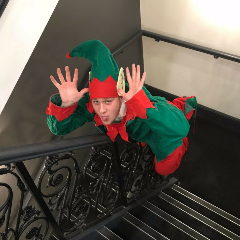 Fruition_IT's tweet photo. Say hello to Matt, today's mischievous elf! Who do you think tomorrow's Fruition elf should be? Comment below and let us know. Don't forget to visit our JustGiving page to donate https://t.co/zO89Y2Mn71 https://t.co/sp7AJkx8l2