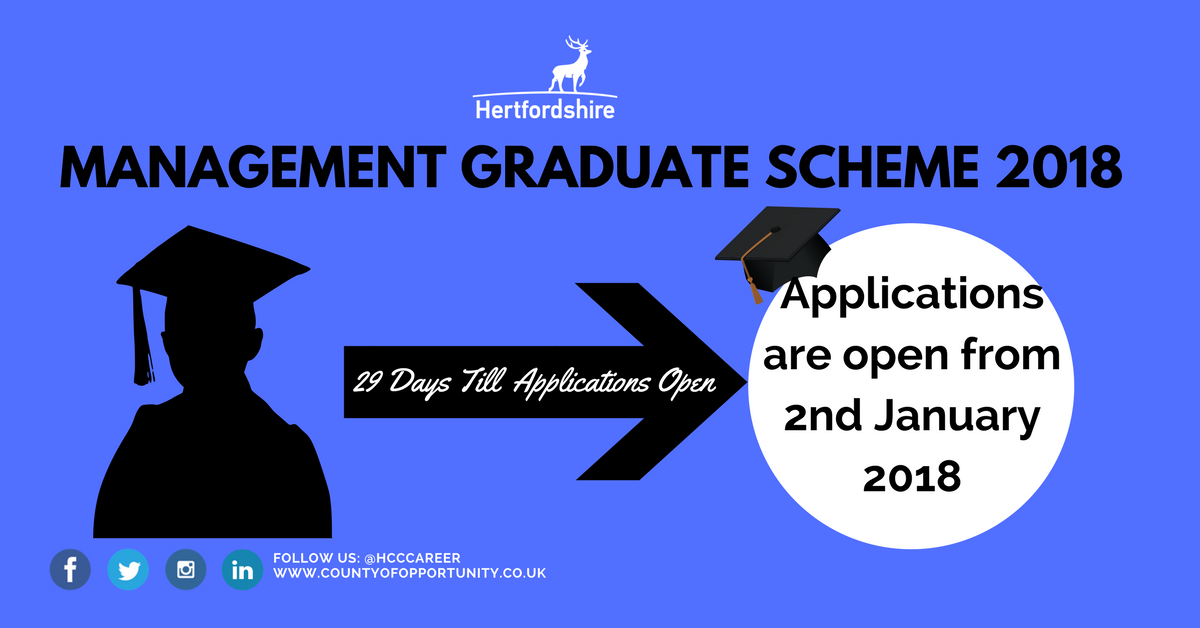 hcccareer's tweet photo. π Managment Graduate Scheme 2018 π
π Applications open on 02.01.18 , put the date in your diary ποΈ
π Count down begin: 29 days till applications openπ
#graduatescheme2018 #graduates #managementgraduates #job #applicationcountdown https://t.co/nQXXGG8M3k