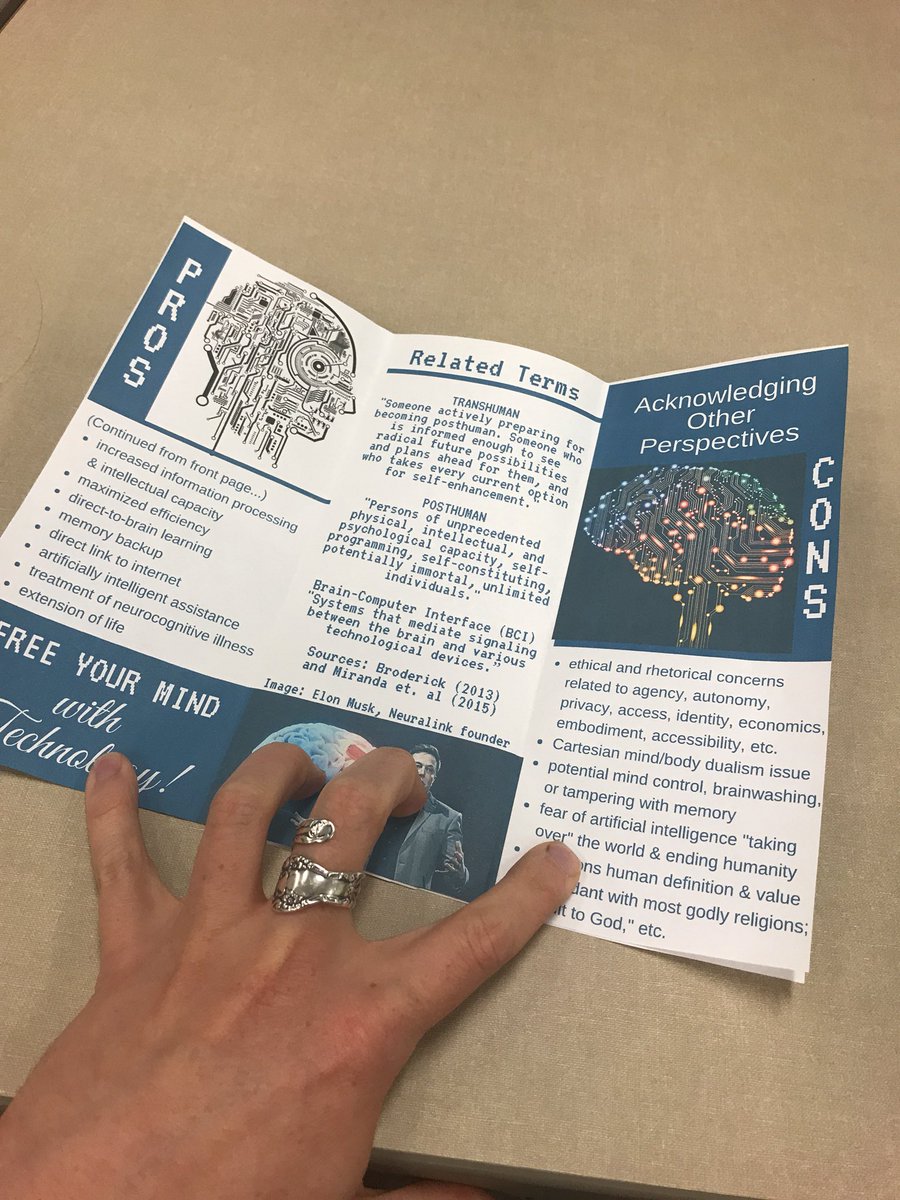 TheDrMollyMac's tweet photo. Print multimodal text from @shealeyhey so much design shaping this element. #advcompung #teamrhetoric smart work happening connecting transhumanism and #rhetoric and #composition https://t.co/8Z8Yswu5Os