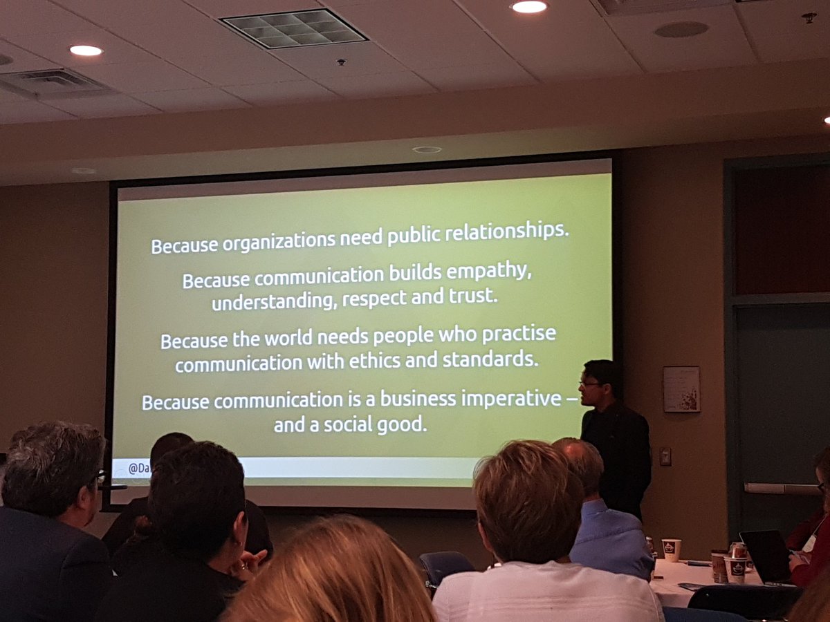 "public relations is not just about communications, but also about action“. Great advice by  <a href="/DanTisch/">Daniel Tisch APR, FCPRS, ICD.D 🇺🇦</a>  #ElevatePR <a href="/CPRSHamilton/">CPRS Hamilton</a>