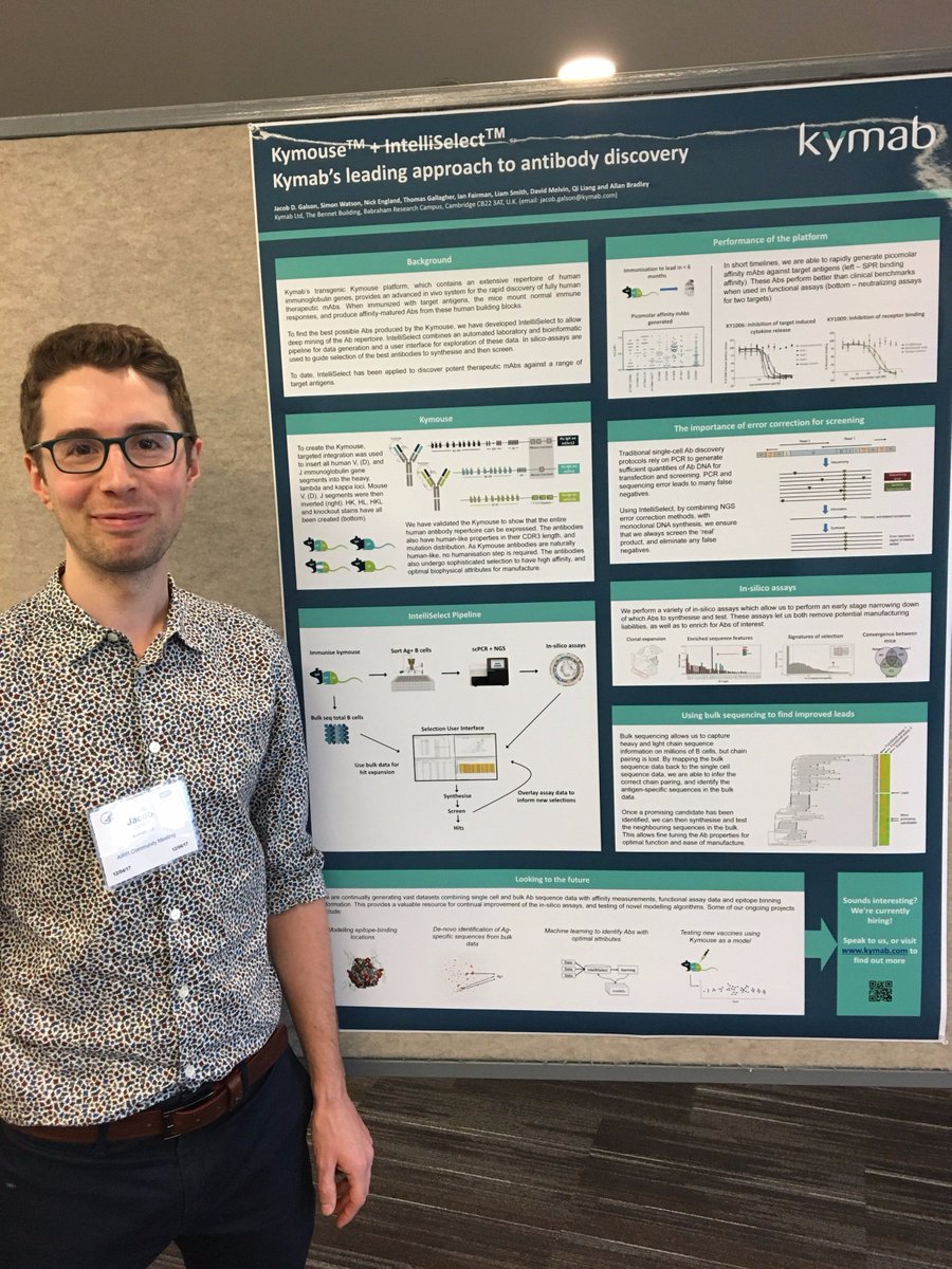 Excited to be presenting Kymab’s IntelliSelect poster at #AIRR2017