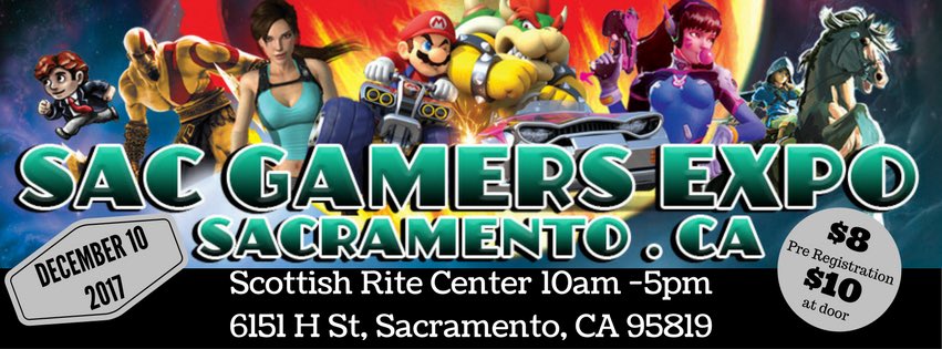 Come check us out this Sunday at the Sac Gamers Expo! We will have pins on free play!
