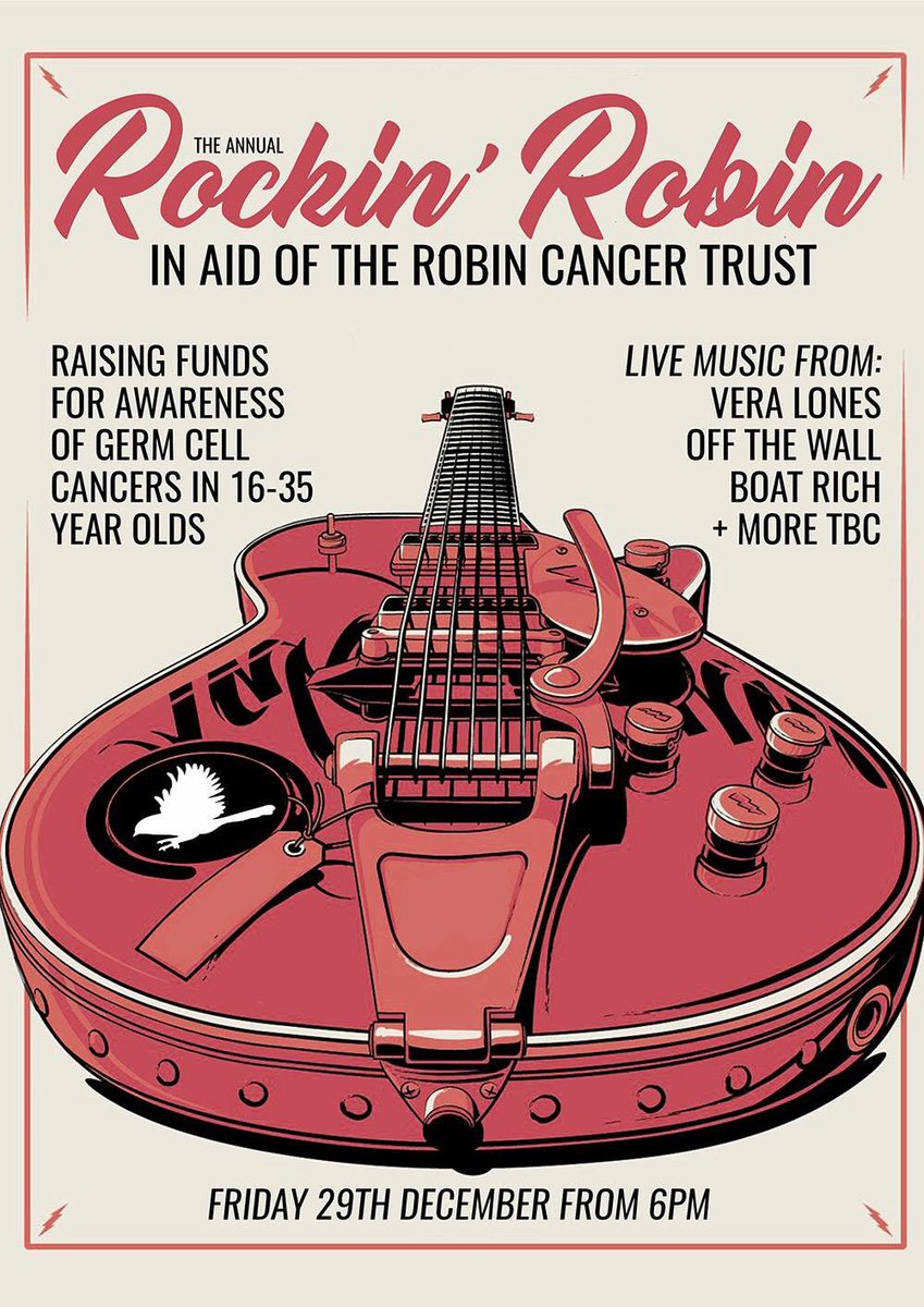 #Colchester you are ALL invited to #RockinRobin at <a href="/vbarcolchester/">V Bar Colchester</a> 🙌  free entry, awesome live music, all in aid of <a href="/RCTcharity/">The Robin Cancer Trust</a> ✌️ join us and help raise vital funds for our life-saving awareness campaigns 👊
