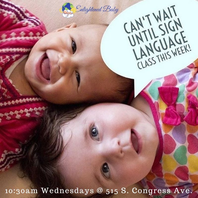 NlightenedBaby's tweet image. Every Wednesday, join us for @BabySignLanguage with Amy of @SigningConnecti ! 10:30am at 515 S. Congress Ave.
***Ages 3 months to 3 Years***
***$6 / class, or 4 class pass for $20****
no need to pre-register- drop ins welcome!