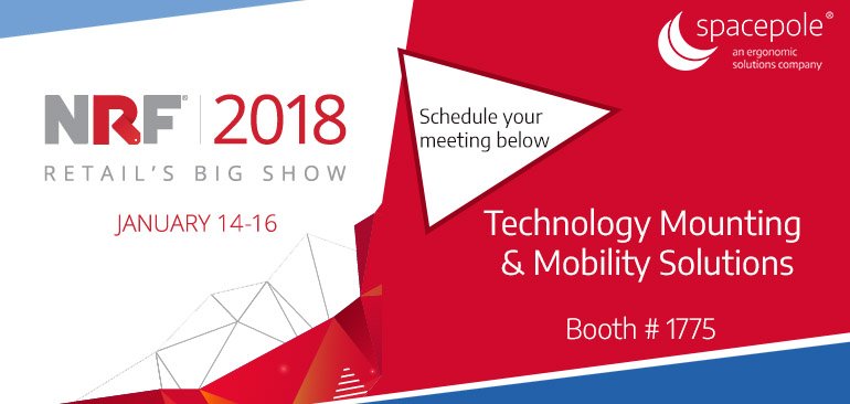 SpacePole_Inc's tweet photo. Just 40 days until #NRF2018! Looking for mounting solutions to enhance the in-store customer experience? Look no further: https://t.co/YajSfNkQNF https://t.co/KSvBTduDyD