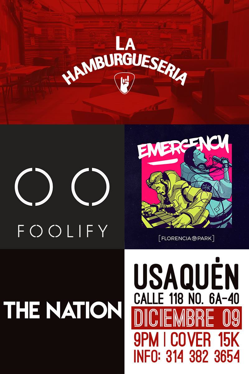 foolify's tweet image. Amigos la cita es este sábado en la @HAMBURGUESERIA de #Usaquen donde vamos a compartir un noche cargada de buena música y excelente comida junto a el alumbrado mágico navideño. 
¿Quién se pega? 
Entrada:15k