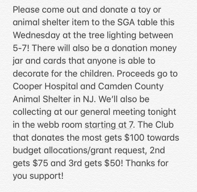 WidenerSGA's tweet photo. Come support a great cause! Also a chance for your club to win some money! https://t.co/U82fI97pez
