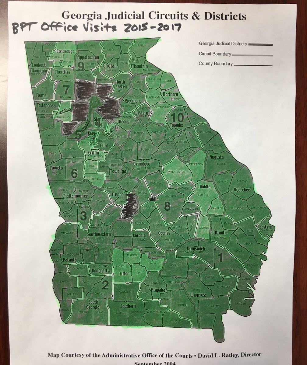 Bryan Tyson On Twitter Three Years Ago I Began Coloring In This Map As I Visited Georgia Judicial Circuits This Morning I Completed The Journey With A Visit To The Atlanta Office