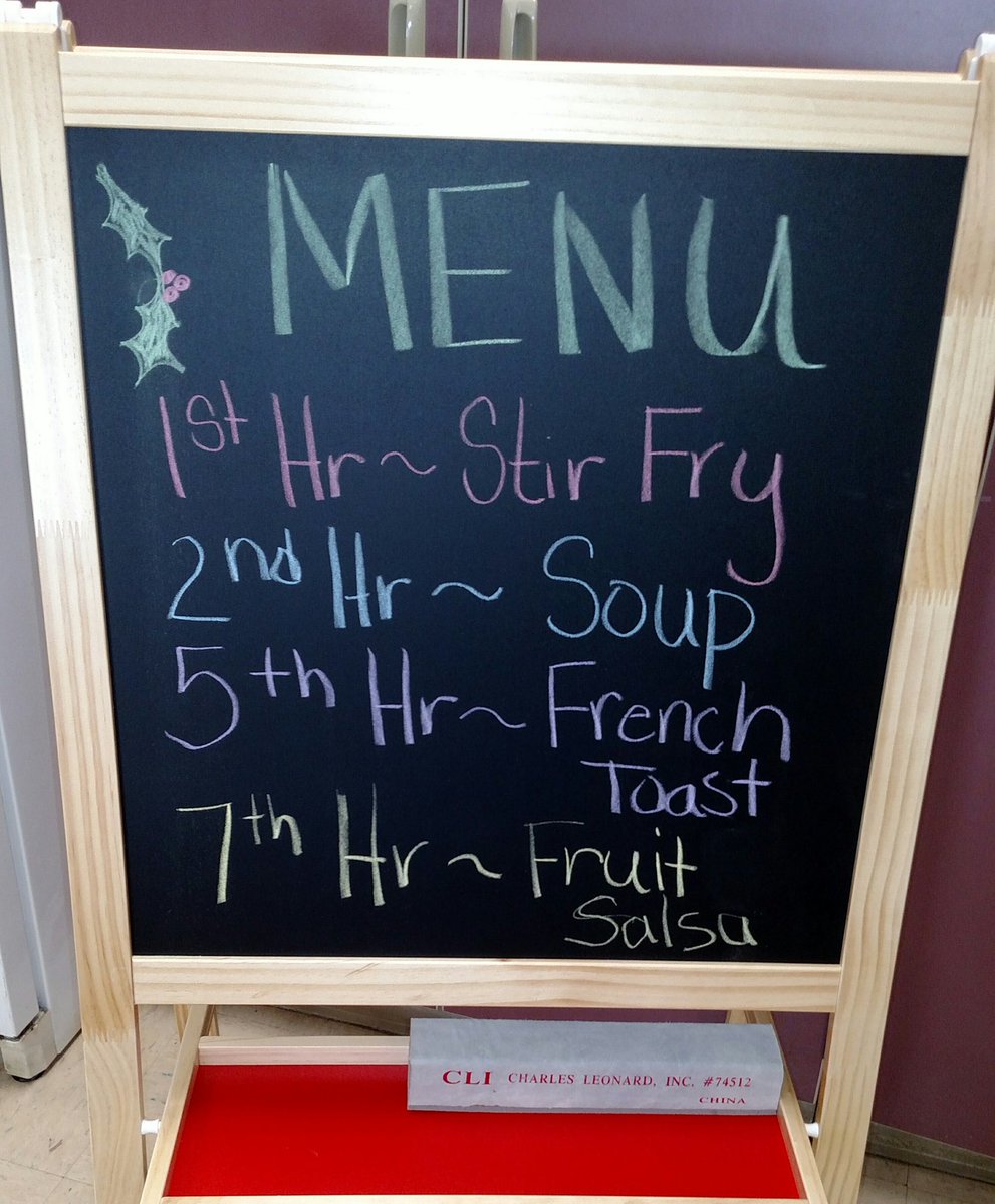kthompson2149's tweet photo. Being my department is a department of one. I thought I would share what is on the menu this week. Fun when everyone is in the kitchen!#12daysoftwitter #waskapride https://t.co/4aQaUqhwtM