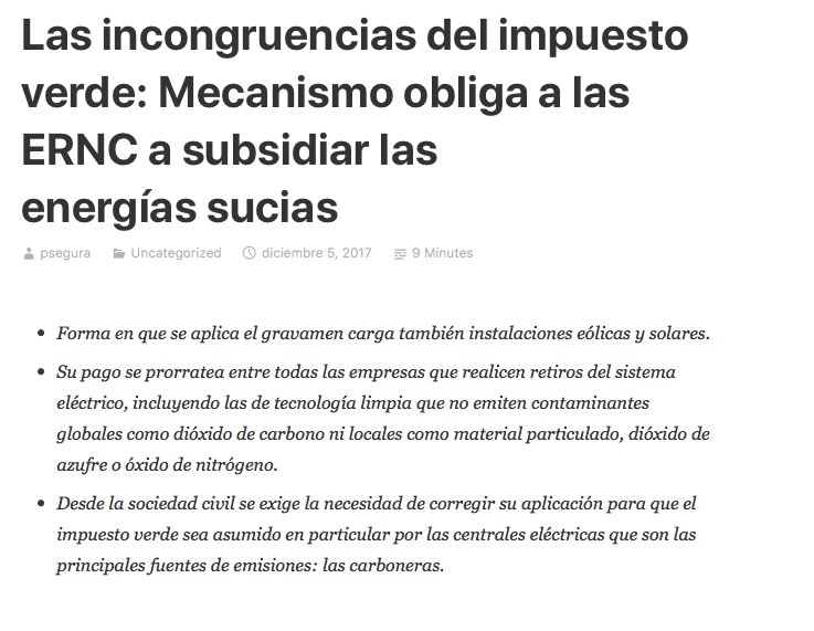 despiertaAYSEN's tweet photo. Las incongruencias del impuesto verde: Mecanismo obliga a las ERNC a subsidiar las energías sucias https://t.co/mtl2L72qRx https://t.co/2bLFRIu88M