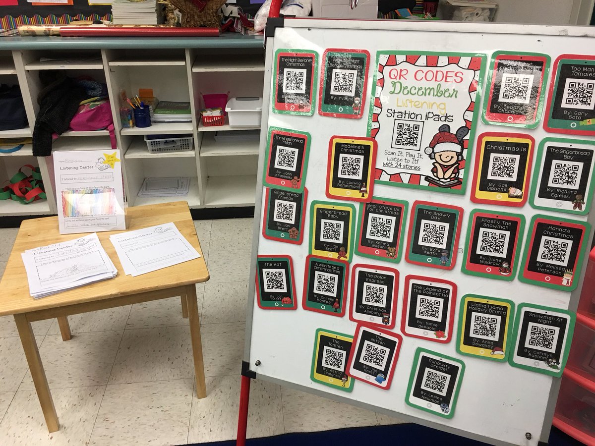 DavidShimer1's tweet photo. Listening center in @MrsSegovia204 class @wrbschool with lots of holiday choices for students to read and respond to. https://t.co/IA3XP6X5vY