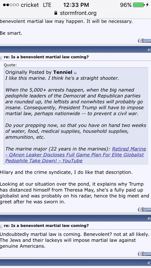 AdhhJay's tweet photo. @FedupWithSwamp @Delibrythe @Lorchid2323 Why q shill for Martial Law when a simple swat raid would suffice https://t.co/c3WoGSZjC3