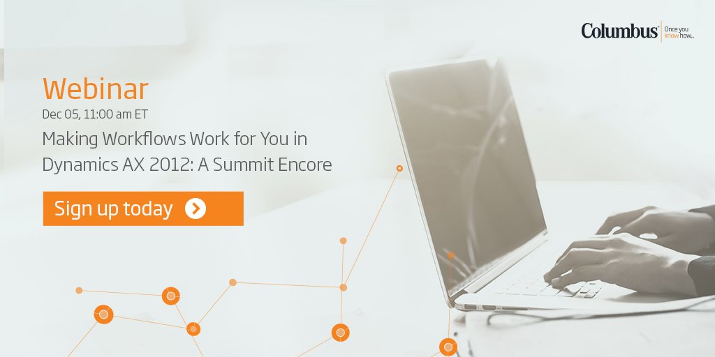 us_columbus's tweet image. Register now for the #webinar and learn how to make workflow work for you. #DynamicsAX2012 ow.ly/n9uS30h0pkf