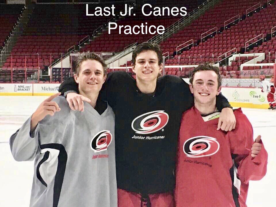 traceyunc's tweet photo. Perry Winfree @perrywinfree of the Surrey Eagles @SurreyEagles, Colby Pederson @ColbyPederson, and Riley Johnson @Johnson11Riley of the Coquitlam Express @BCHLExpress will be interviewed by the Carolina Hurricanes at the Canucks game tonight. #formerJrCanes #bestbuds #missingSky https://t.co/eFUahUZfSU