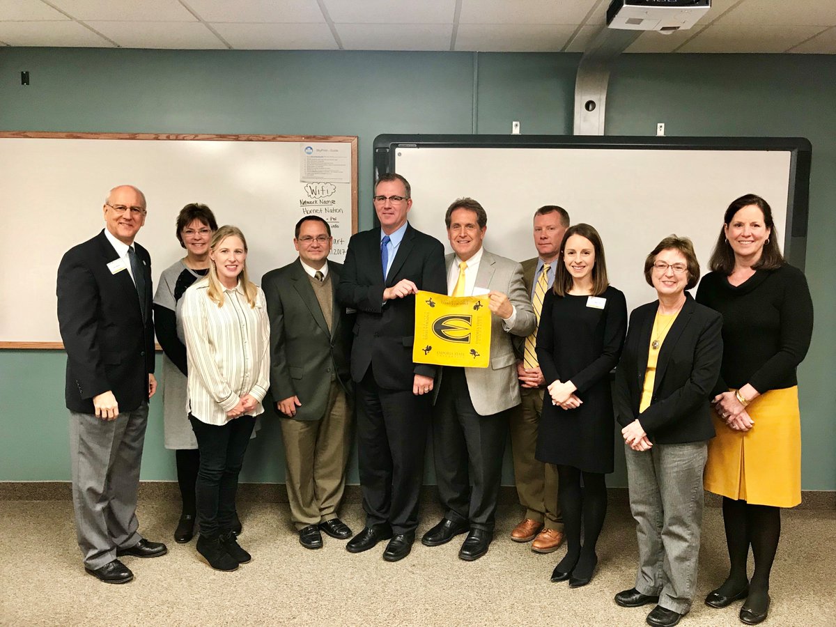 ESU_KC's tweet photo. ESU hosted a reception for Olathe Public School's superintendent, John Allison, who was named superintendent of the year for KS! We are very proud of this Hornet's success! @TTC_ESU @olatheschools @ESUAlumniAssoc https://t.co/LqHfhpmfQX
