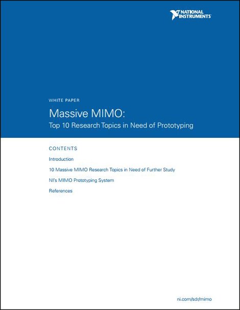 EE_Engineers's tweet photo. Read the brand-new whitepaper from National Instruments at EE!
Massive MIMO: Top 10 Research Topics in Need of Prototyping
#MIMO #wirelessresearch #prototyping
https://t.co/pRMjiaH4f1 https://t.co/JooFZuyxlN