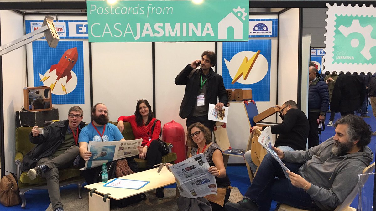 lahoramaker's tweet photo. @casaJasmina @dcuartielles @K_asry @sannmer @MakerFaireRome If you liked that video, you will enjoy this photo with @K_asry, @dcuartielles, @casperkoomen, @sannmer, @elsatch, @alranel and more at @MakerFaireRome ;) https://t.co/vJONByjQPJ