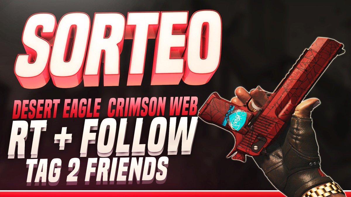 zevoCS2's tweet photo. #SORTEO
🔥Desert Eagle | Crimson Web (MW)🔥

🔄RT
✅Follow @zevoCSGO
✅TAG 2 friends https://t.co/Yk5HGwVhkH