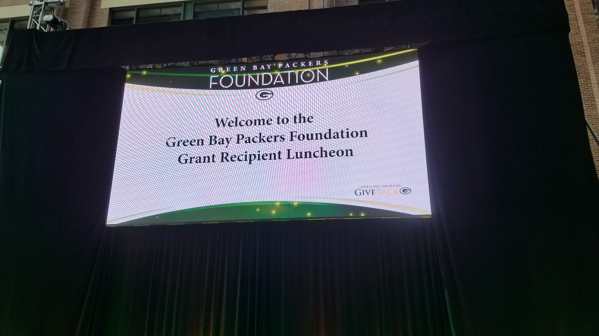 sumdood's tweet photo. Having a great time at Lambeau Field at the Packers Foundation award luncheon. https://t.co/oy4KZT1eXo