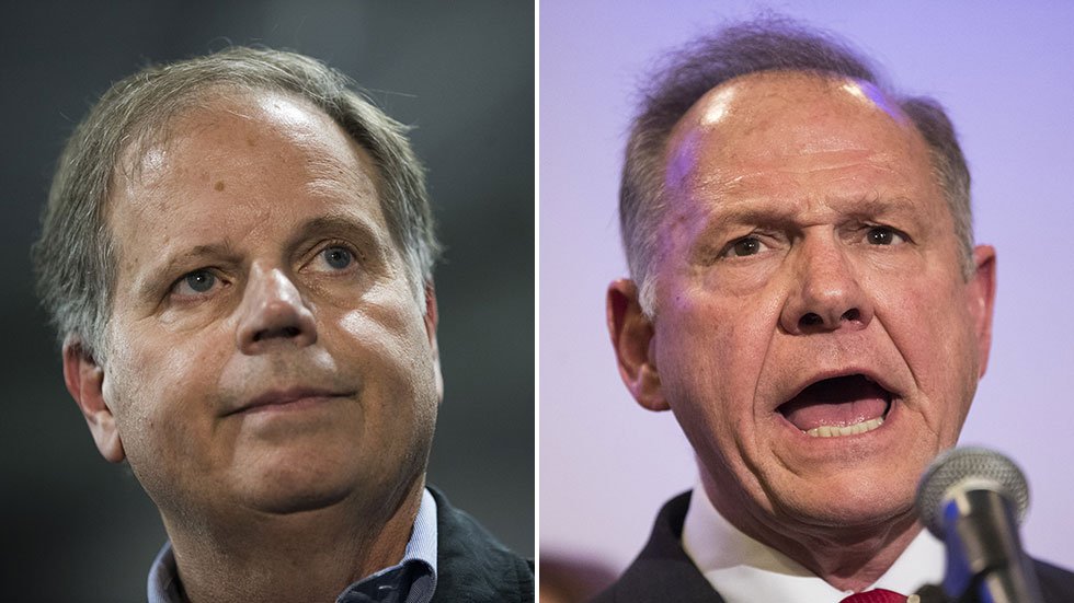 thehill's tweet photo. Doug Jones rips Moore: Men who "hurt little girls" should go to jail, not the Senate https://t.co/C76P6y6pnn https://t.co/ipzlsomQ5m