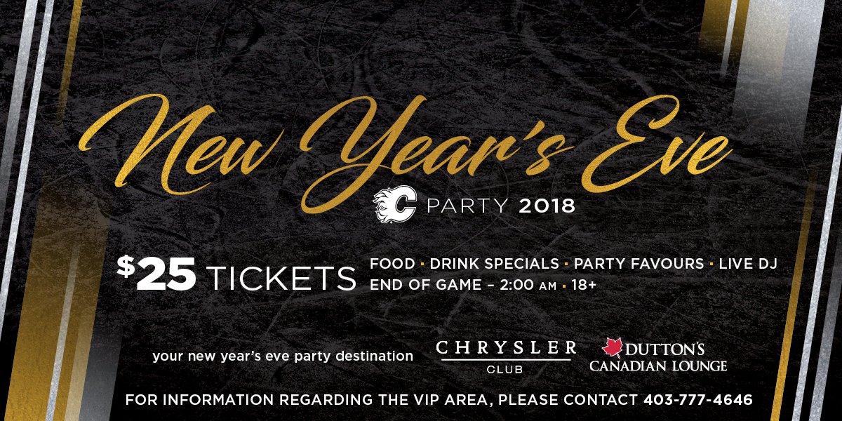 CSECeats's tweet image. Looking for somewhere unique to ring in the new year? Join us after the Dec. 31 #nhlflames game for Calgary’s best NYE party. Featuring comp food, drink specials, a live DJ and a dance floor PLUS a champagne toast at midnight all for only $25! ow.ly/1Oxq30h26hR #yyc #yycnye