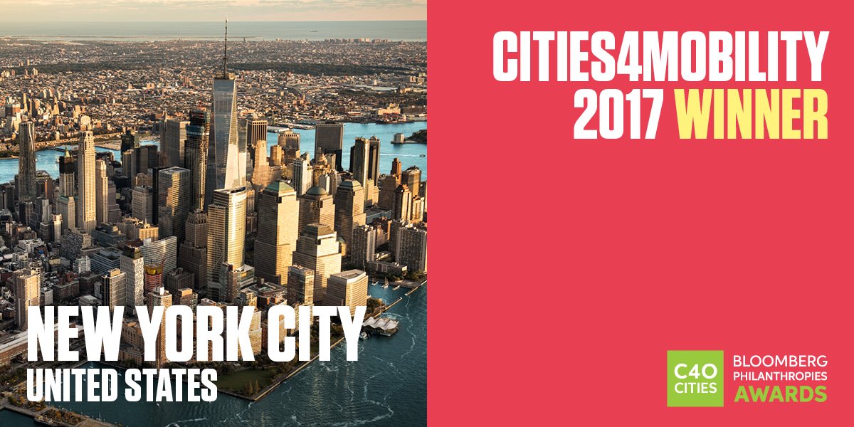 c40cities's tweet photo. NYC has been chosen as a 2017 #C40Awards #Cities4Mobility winner! NYC is determined to clean the air and protect the health of all New Yorkers. The Hunt’s Point South Bronx Clean Truck Program is doing just that – impressively reducing localized air pollutants by 75% per truck! https://t.co/2bHWveTV5O